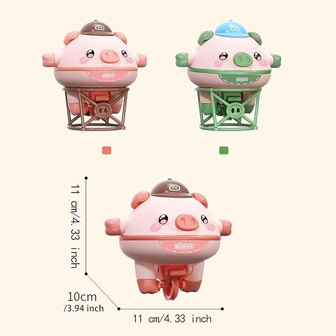 Whimsy Wheels Tumbler Pig Toy for Creative Play