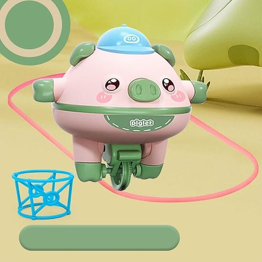 Whimsy Wheels Tumbler Pig Toy for Creative Play