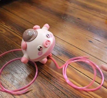 Whimsy Wheels Tumbler Pig Toy for Creative Play
